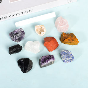 Crystal Healing Kit（10 Gemstones with Selenite bar）