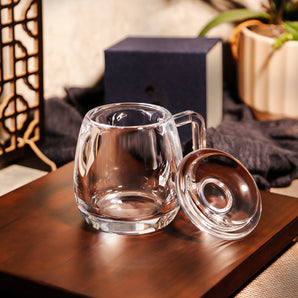 Crystal Glassware Rounded Tumbler With Handle